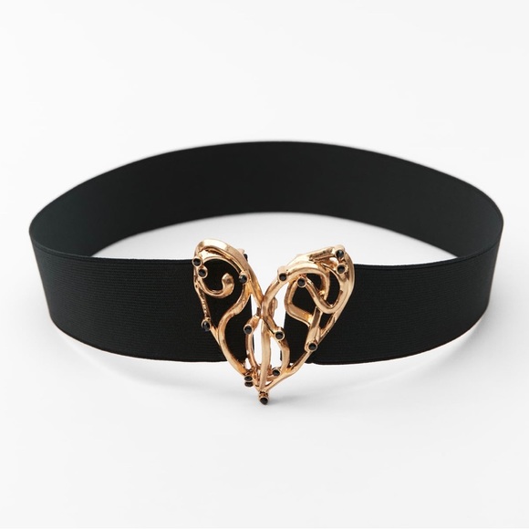 Zara STRETCH HEART BELT size 32 - Picture 1 of 7